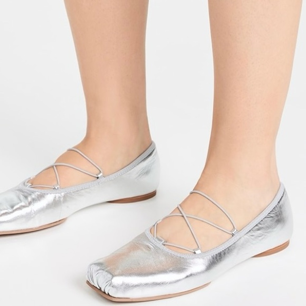 REFORMATION Barbara Leather Ballet Flats - Picture 5 of 16